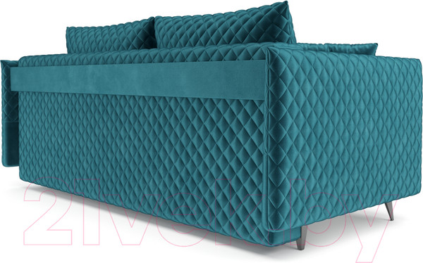 Изображение товара Диван Mebel-Ars Вашингтон (бархат сине-зеленый Star Velvet 43 Black Green)