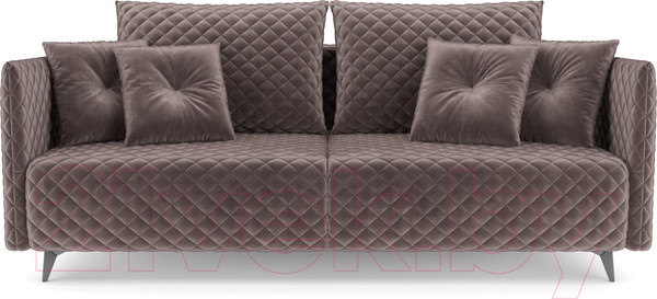 Изображение товара Диван Mebel-Ars Вашингтон (бархат серо-шоколадный Star Velvet 60 Cofee)