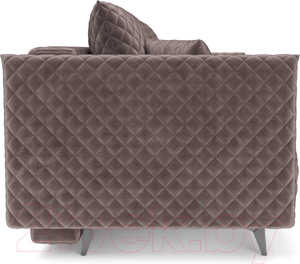 Изображение товара Диван Mebel-Ars Вашингтон (бархат серо-шоколадный Star Velvet 60 Cofee)