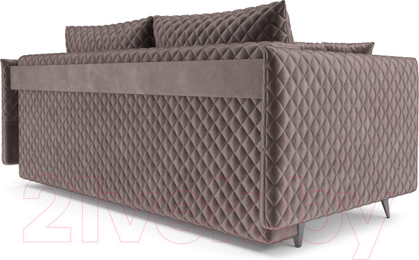 Изображение товара Диван Mebel-Ars Вашингтон (бархат серо-шоколадный Star Velvet 60 Cofee)