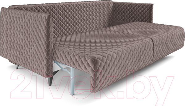 Изображение товара Диван Mebel-Ars Вашингтон (бархат серо-шоколадный Star Velvet 60 Cofee)