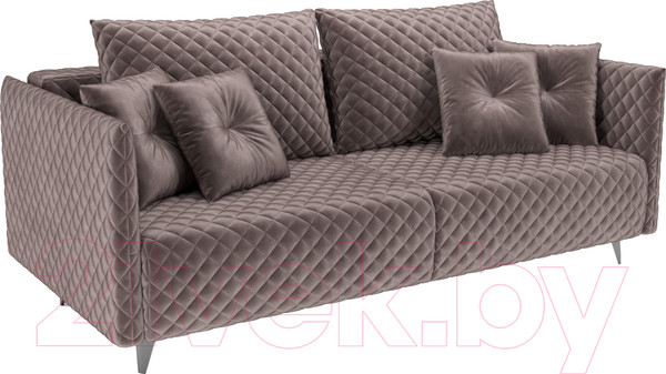 Изображение товара Диван Mebel-Ars Вашингтон (бархат серо-шоколадный Star Velvet 60 Cofee)