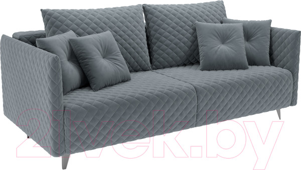 Изображение товара Диван Mebel-Ars Вашингтон (велюр серо-синий HB-178 26)