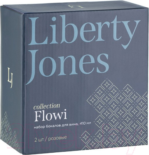 Изображение товара Набор бокалов Liberty Jones Flowi / HM-LJ-FL-WGLS-P410-2 (2шт, розовый)