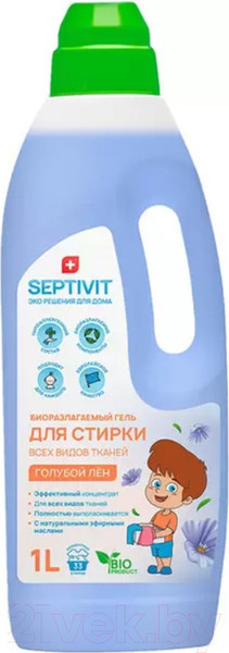 Изображение товара Гель для стирки Septivit Все Виды Тканей Голубой лен (1л)