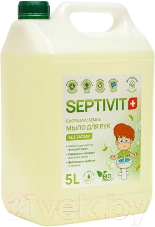 Изображение товара Мыло жидкое детское Septivit Жидкое Без Запаха (5л)