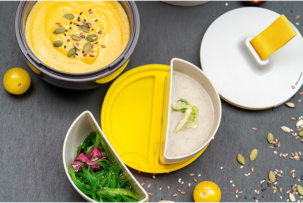 Изображение товара Ланч-бокс Smart Solutions Meals / SS-TR-ABS-GR-800 (светло-серый/темно-сливовый)