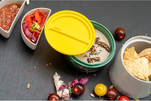 Изображение товара Ланч-бокс Smart Solutions Meals / SS-TR-ABS-GRN-800 (светло-серый/зеленый)
