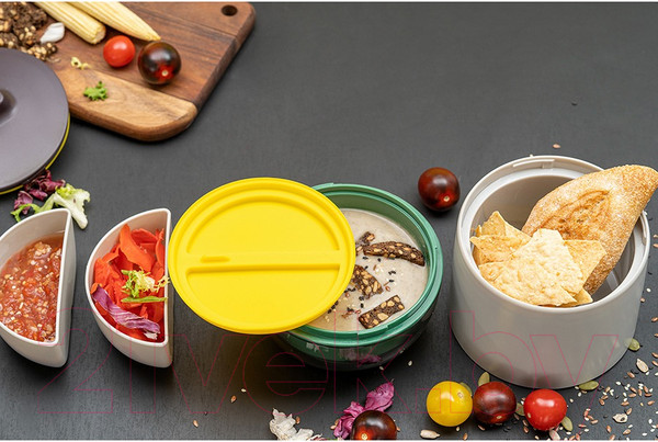 Изображение товара Ланч-бокс Smart Solutions Meals / SS-TR-ABS-GRN-800 (светло-серый/зеленый)