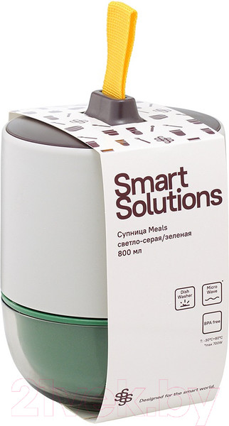 Изображение товара Ланч-бокс Smart Solutions Meals / SS-TR-ABS-GRN-800 (светло-серый/зеленый)