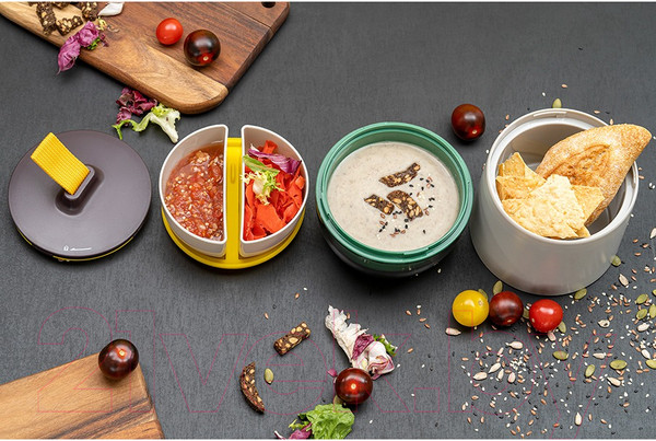 Изображение товара Ланч-бокс Smart Solutions Meals / SS-TR-ABS-GRN-800 (светло-серый/зеленый)