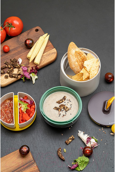 Изображение товара Ланч-бокс Smart Solutions Meals / SS-TR-ABS-GRN-800 (светло-серый/зеленый)