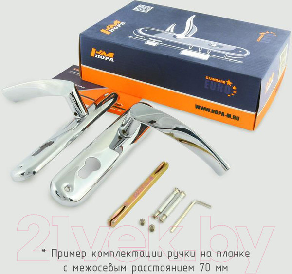 Изображение товара Ручка дверная Нора-М 23-70 (матовый никель)