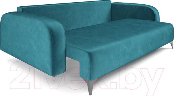 Изображение товара Диван Mebel-Ars Цюрих (бархат сине-зеленый Star Velvet 43 Black Green)