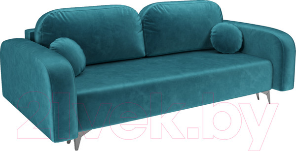 Изображение товара Диван Mebel-Ars Цюрих (бархат сине-зеленый Star Velvet 43 Black Green)