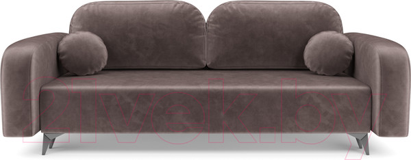 Изображение товара Диван Mebel-Ars Цюрих (бархат серо-шоколадный Star Velvet 60 Cofee)