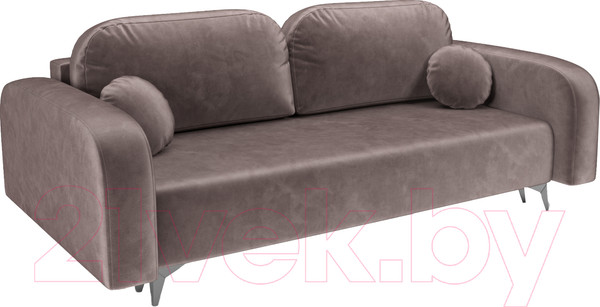 Изображение товара Диван Mebel-Ars Цюрих (бархат серо-шоколадный Star Velvet 60 Cofee)