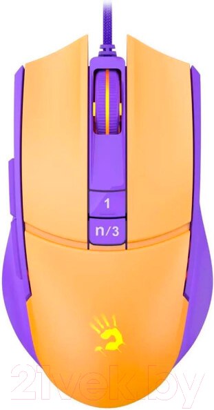 Изображение товара Мышь A4Tech Bloody L65 Max (желтый/фиолетовый)