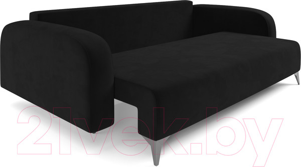 Изображение товара Диван Mebel-Ars Цюрих (велюр черный НВ-178 17)