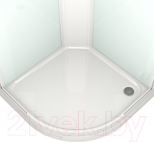 Изображение товара Душевая кабина Domani-Spa Delight 88 / DS01D88LWM10 (белый/сатин/матированное стекло)