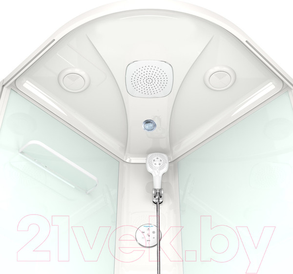 Изображение товара Душевая кабина Domani-Spa Delight 88 / DS01D88LWM10 (белый/сатин/матированное стекло)