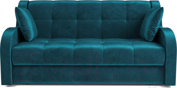 Изображение товара Диван Mebel-Ars Аккордеон Барон (бархат сине-зеленый Star Velvet 43 Black Green)