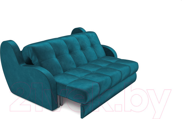 Изображение товара Диван Mebel-Ars Аккордеон Барон (бархат сине-зеленый Star Velvet 43 Black Green)