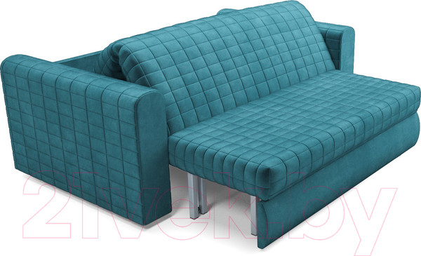 Изображение товара Диван Mebel-Ars Аккордеон Барон №5 (бархат сине-зеленый Star Velvet 43 Black Green)
