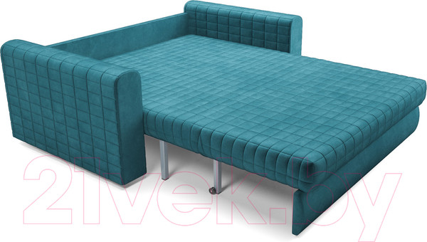 Изображение товара Диван Mebel-Ars Аккордеон Барон №5 (бархат сине-зеленый Star Velvet 43 Black Green)