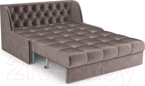 Изображение товара Диван Mebel-Ars Аккордеон Барон №6 (бархат серо-шоколадный Star Velvet 60 Coffee)