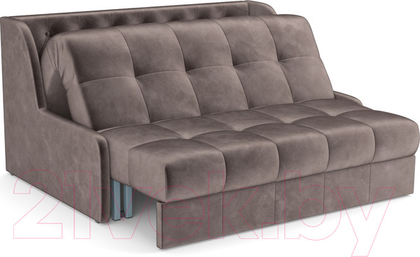 Изображение товара Диван Mebel-Ars Аккордеон Барон №6 (бархат серо-шоколадный Star Velvet 60 Coffee)