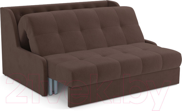Изображение товара Диван Mebel-Ars Аккордеон Барон №6 (велюр молочный шоколад НВ-178 13)