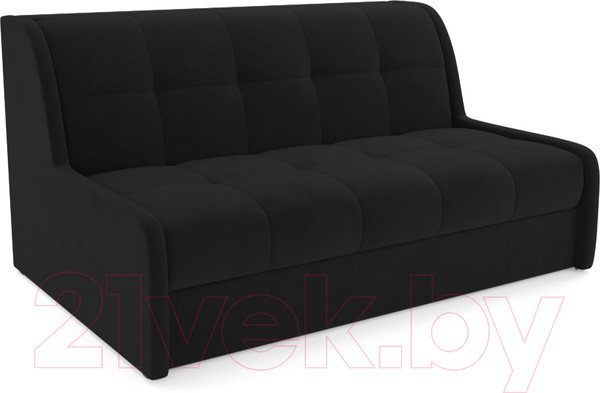 Изображение товара Диван Mebel-Ars Аккордеон Барон №6 (велюр черный HB-178 17)
