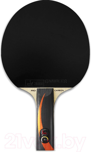 Изображение товара Ракетка для настольного тенниса Gambler X Fast Carbon X3d / GRC-18 (прямая)