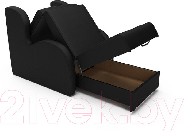 Изображение товара Кресло-кровать Mebel-Ars Атлант (черный кожзам)