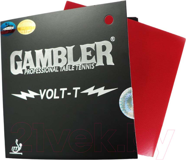 Изображение товара Накладка для ракетки настольного тенниса Gambler Volt T 2.1MM / GCP-2 (красный)