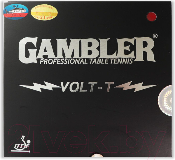 Изображение товара Накладка для ракетки настольного тенниса Gambler Volt T 2.1MM / GCP-2 (красный)
