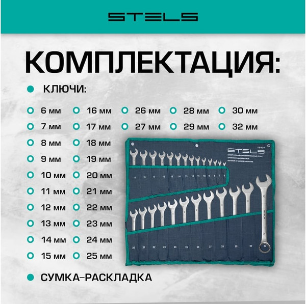 Изображение товара Набор ключей Stels 15431