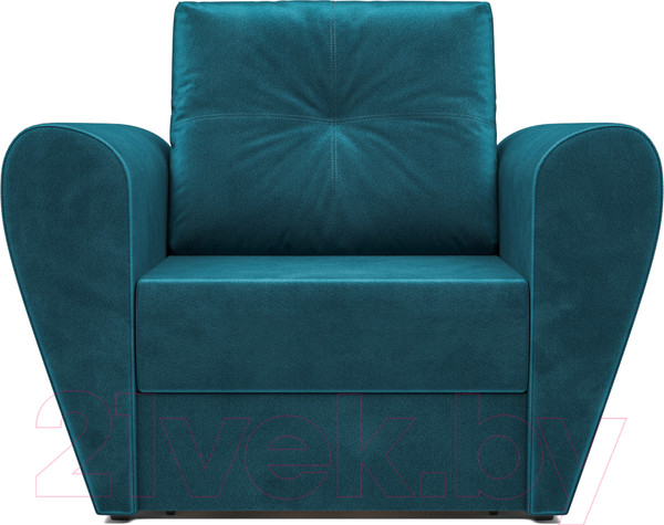 Изображение товара Кресло-кровать Mebel-Ars Квартет (бархат сине-зеленый Star Velvet 43 Black Green)