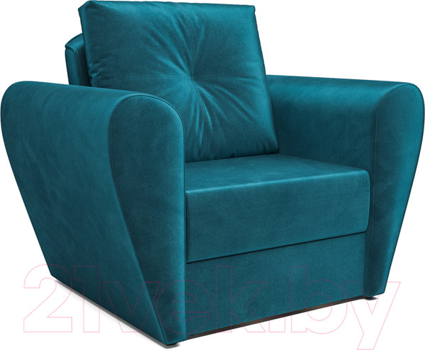 Изображение товара Кресло-кровать Mebel-Ars Квартет (бархат сине-зеленый Star Velvet 43 Black Green)