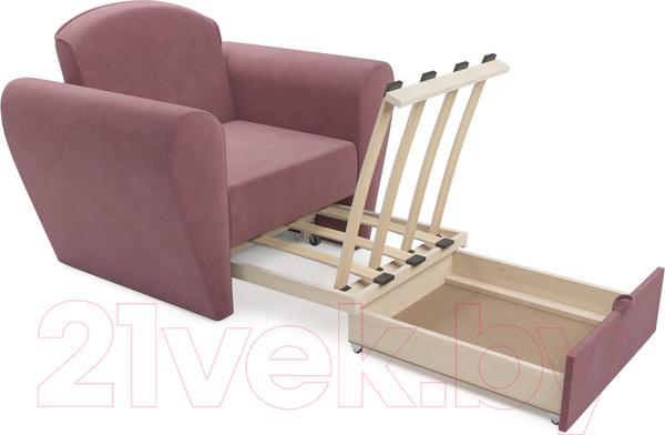 Изображение товара Кресло-кровать Mebel-Ars Квартет (велюр пудра НВ-178 18)