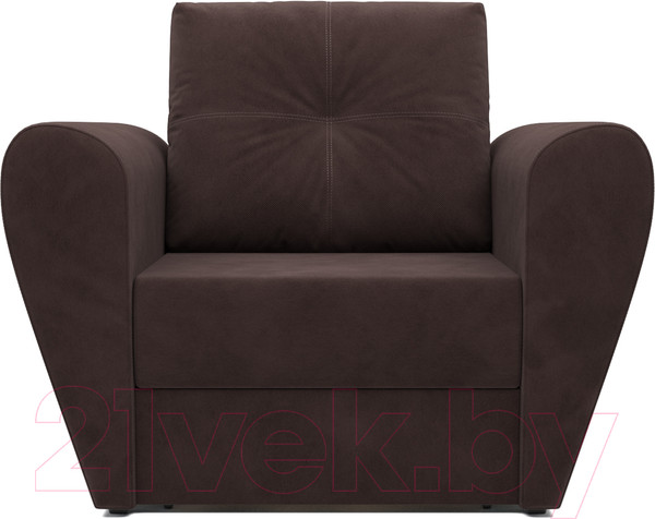 Изображение товара Кресло-кровать Mebel-Ars Квартет (велюр молочный шоколад НВ-178 13)