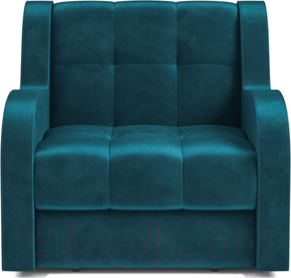 Изображение товара Кресло-кровать Mebel-Ars Аккордеон Барон (бархат сине-зеленый Star Velvet 43 Black Green)