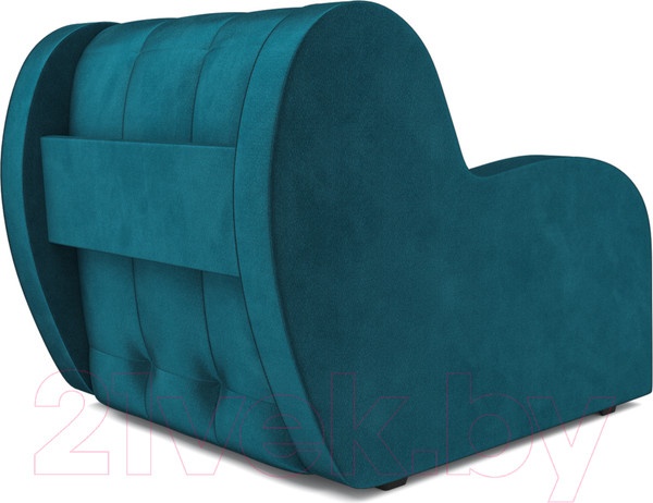 Изображение товара Кресло-кровать Mebel-Ars Аккордеон Барон (бархат сине-зеленый Star Velvet 43 Black Green)