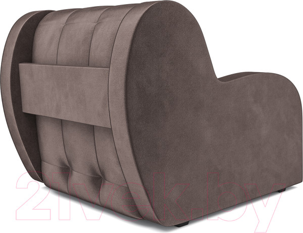 Изображение товара Кресло-кровать Mebel-Ars Аккордеон Барон (бархат серо-шоколадный Star Velvet 60 Cofee)