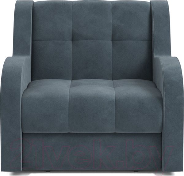 Изображение товара Кресло-кровать Mebel-Ars Аккордеон Барон (велюр серо-синий HB-178 26)