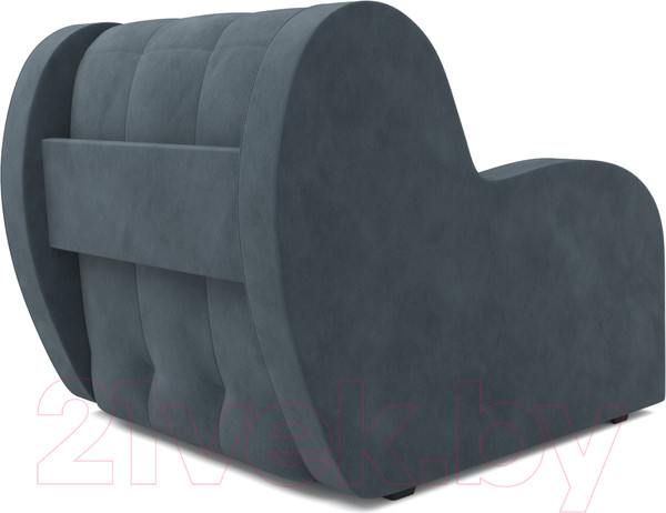 Изображение товара Кресло-кровать Mebel-Ars Аккордеон Барон (велюр серо-синий HB-178 26)