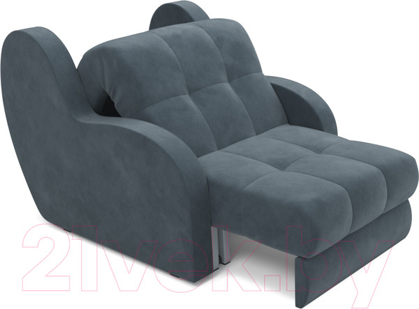 Изображение товара Кресло-кровать Mebel-Ars Аккордеон Барон (велюр серо-синий HB-178 26)