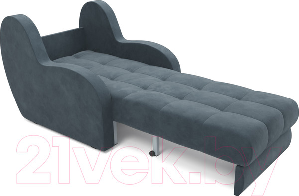 Изображение товара Кресло-кровать Mebel-Ars Аккордеон Барон (велюр серо-синий HB-178 26)