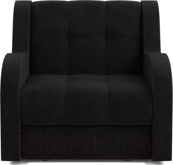 Изображение товара Кресло-кровать Mebel-Ars Аккордеон Барон (велюр черный НВ-178 17)